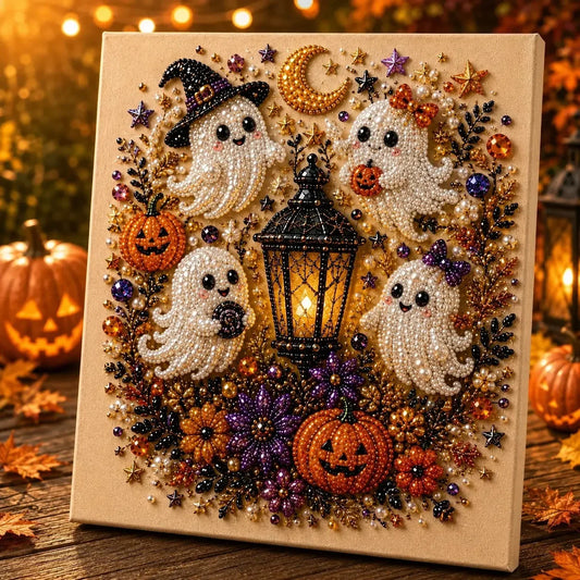 Spooky Cute Ghost 8×8in Pearl Art DIY Kit