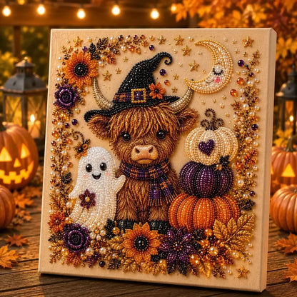 Spooky Cute Ghost 8×8in Pearl Art DIY Kit