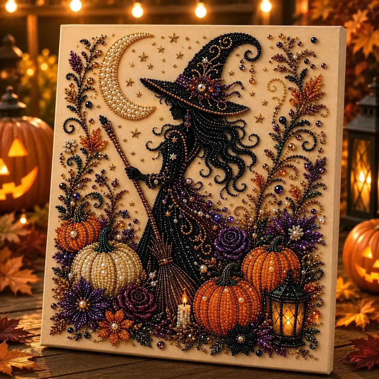 Spooky Cute Ghost 8×8in Pearl Art DIY Kit